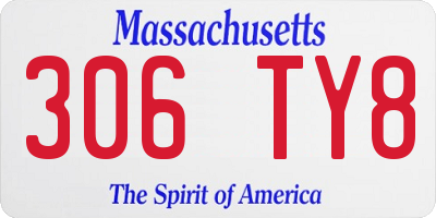 MA license plate 306TY8
