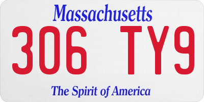 MA license plate 306TY9