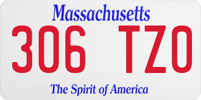 MA license plate 306TZ0