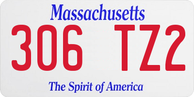 MA license plate 306TZ2