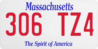 MA license plate 306TZ4