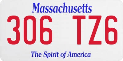 MA license plate 306TZ6