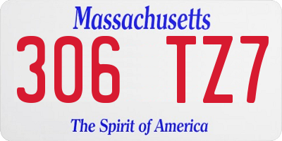 MA license plate 306TZ7