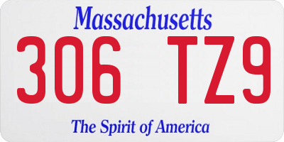 MA license plate 306TZ9