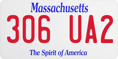 MA license plate 306UA2