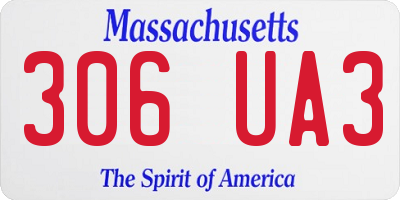 MA license plate 306UA3