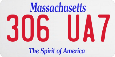 MA license plate 306UA7