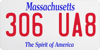 MA license plate 306UA8