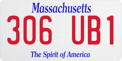 MA license plate 306UB1