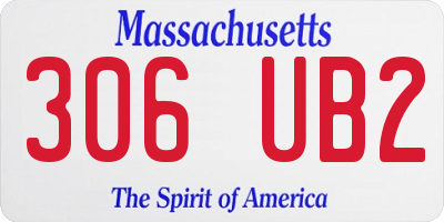 MA license plate 306UB2