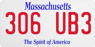 MA license plate 306UB3