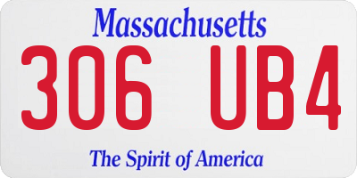 MA license plate 306UB4