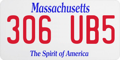 MA license plate 306UB5