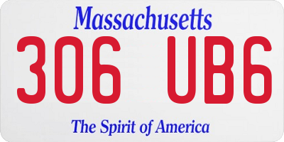 MA license plate 306UB6