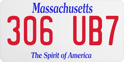 MA license plate 306UB7