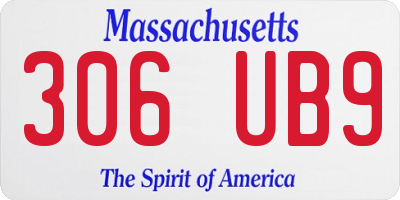 MA license plate 306UB9