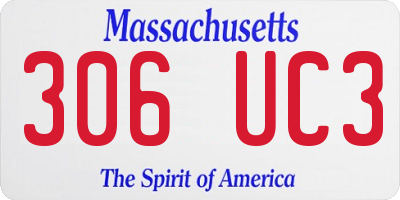 MA license plate 306UC3