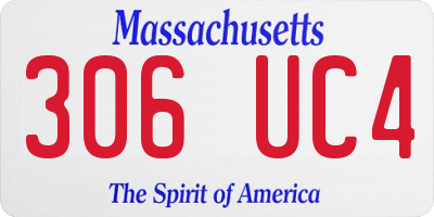 MA license plate 306UC4