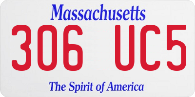 MA license plate 306UC5