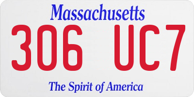MA license plate 306UC7