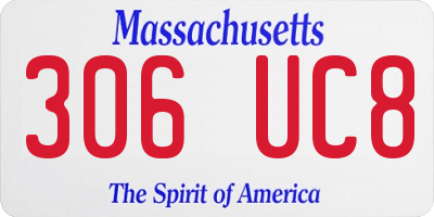 MA license plate 306UC8