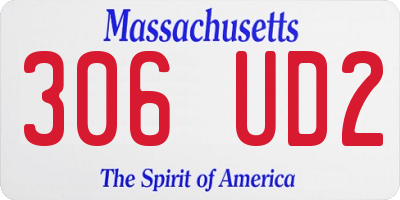 MA license plate 306UD2