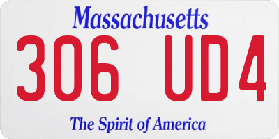 MA license plate 306UD4