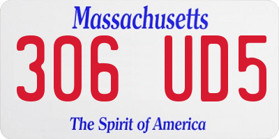 MA license plate 306UD5