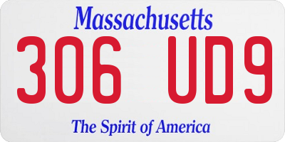 MA license plate 306UD9