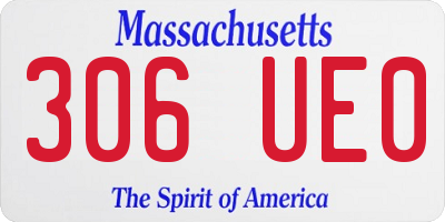 MA license plate 306UE0