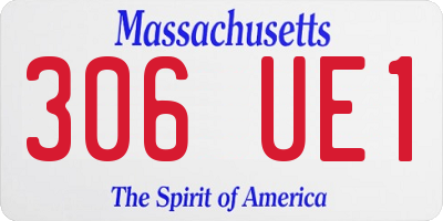 MA license plate 306UE1