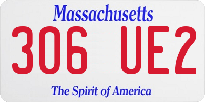 MA license plate 306UE2