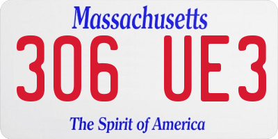MA license plate 306UE3