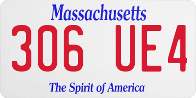 MA license plate 306UE4