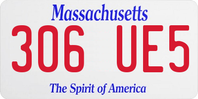 MA license plate 306UE5