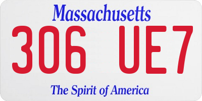 MA license plate 306UE7
