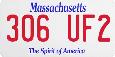 MA license plate 306UF2