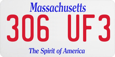 MA license plate 306UF3