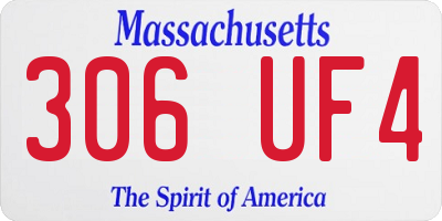 MA license plate 306UF4