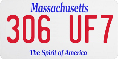 MA license plate 306UF7