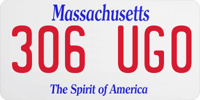 MA license plate 306UG0