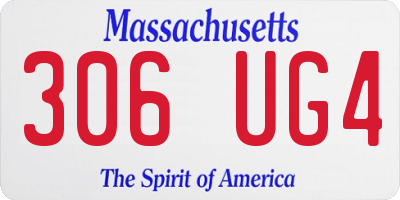 MA license plate 306UG4