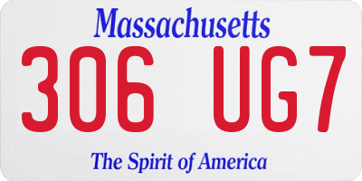 MA license plate 306UG7
