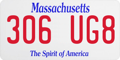MA license plate 306UG8