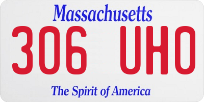 MA license plate 306UH0