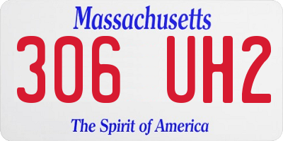 MA license plate 306UH2