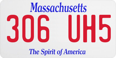 MA license plate 306UH5