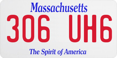 MA license plate 306UH6
