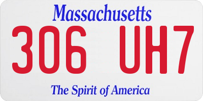MA license plate 306UH7