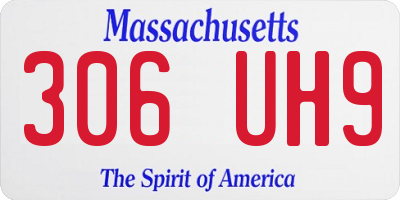 MA license plate 306UH9